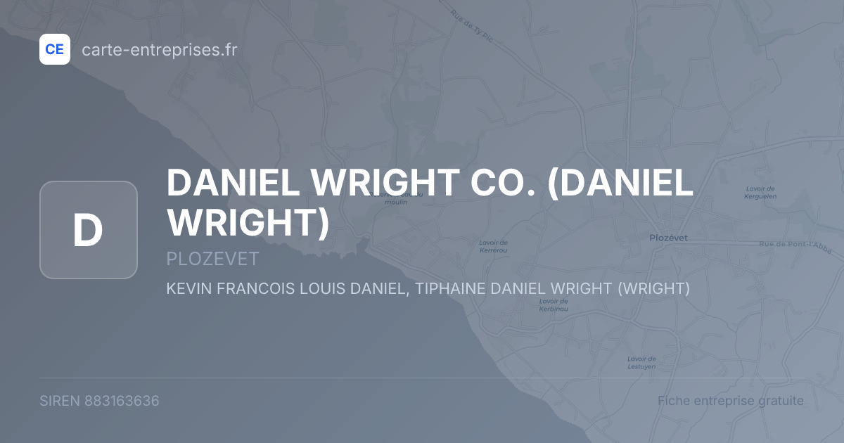 DANIEL WRIGHT CO. (DANIEL WRIGHT) — 883163636 — fiche entreprise