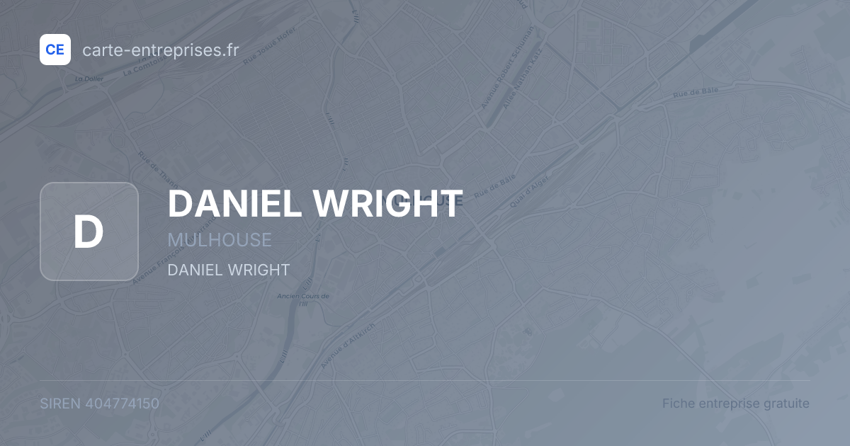 DANIEL WRIGHT — 404774150 — fiche entreprise
