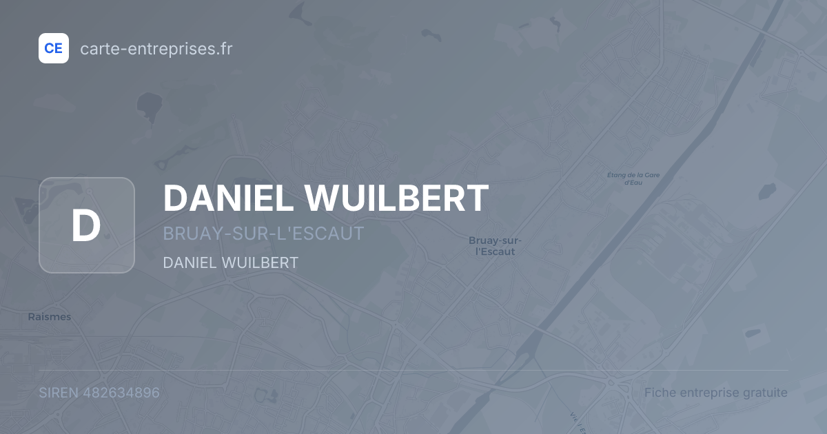 DANIEL WUILBERT — 482634896 — fiche entreprise