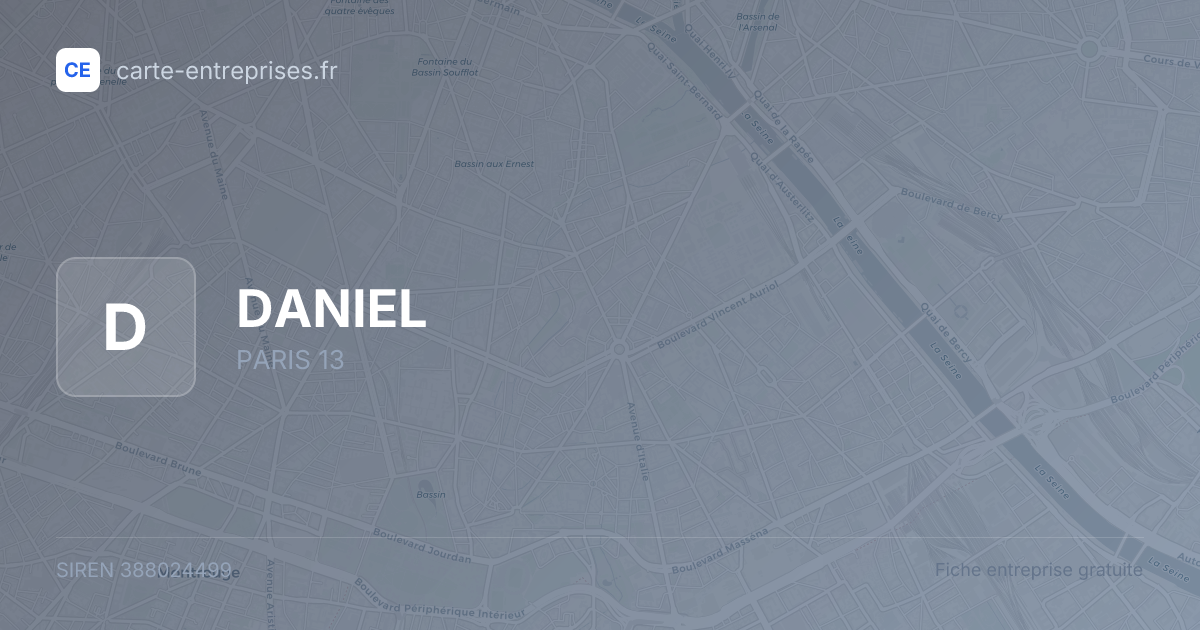 DANIEL — 388024499 — fiche entreprise