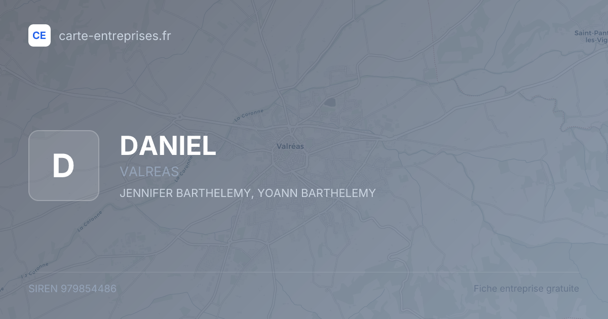 DANIEL — 979854486 — fiche entreprise