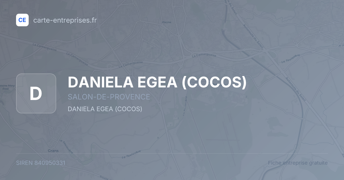DANIELA EGEA (COCOS) — 840950331 — fiche entreprise