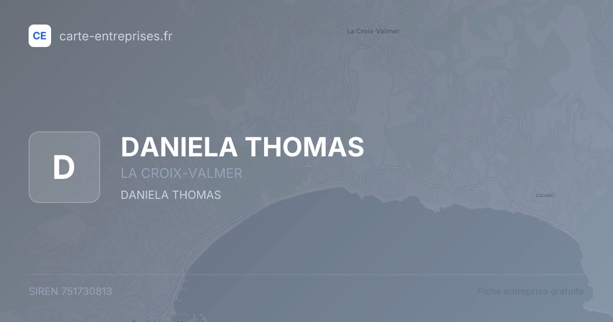 DANIELA THOMAS — 751730813 — fiche entreprise