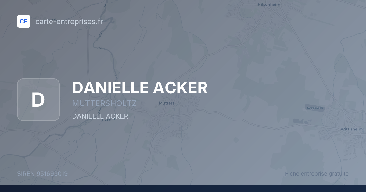 DANIELLE ACKER — 951693019 — fiche entreprise