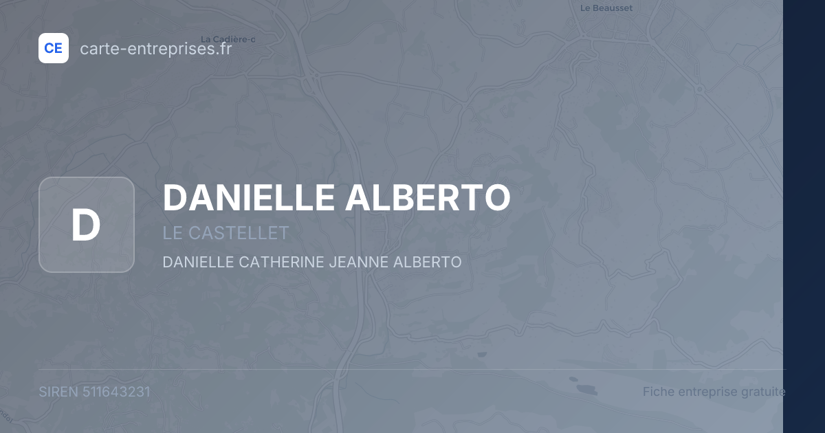 DANIELLE ALBERTO — 511643231 — fiche entreprise