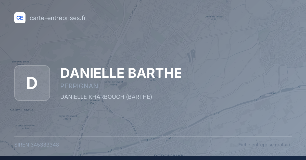 DANIELLE BARTHE — 345333348 — fiche entreprise