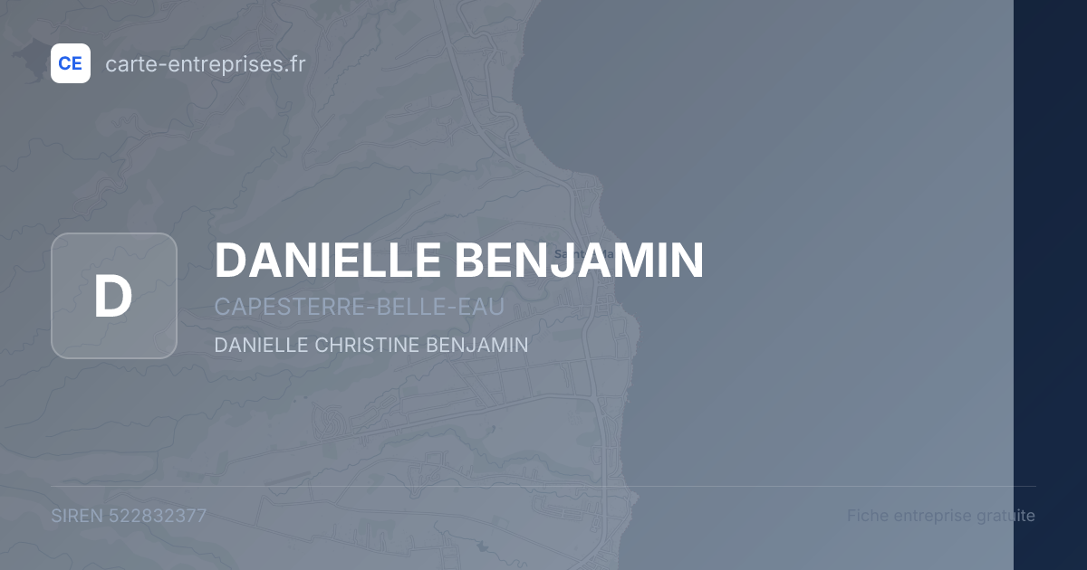 DANIELLE BENJAMIN — 522832377 — fiche entreprise