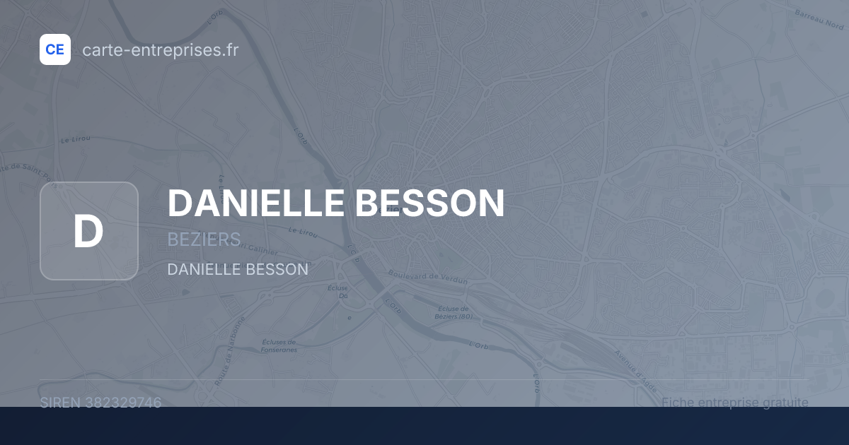 DANIELLE BESSON — 382329746 — fiche entreprise