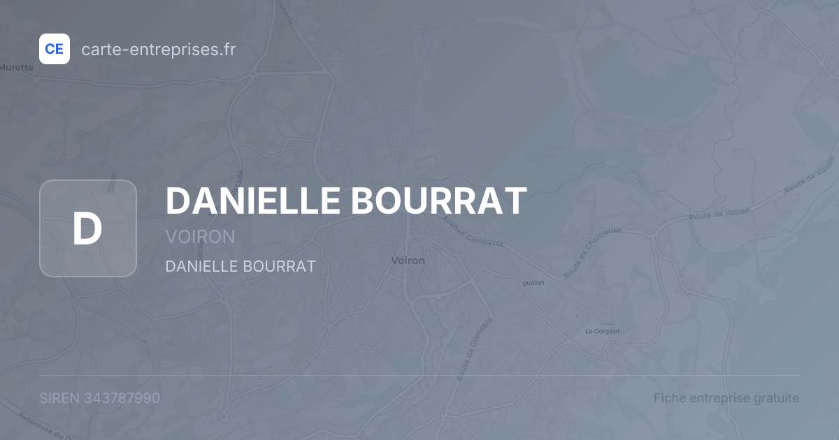 DANIELLE BOURRAT — 343787990 — fiche entreprise