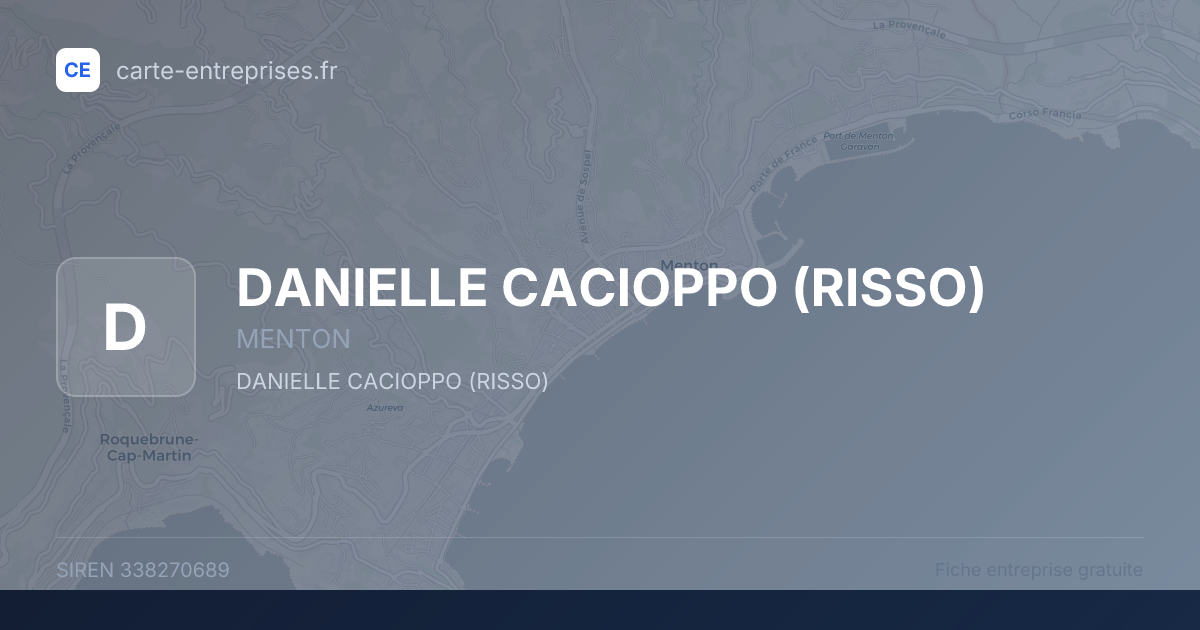 DANIELLE CACIOPPO (RISSO) — 338270689 — fiche entreprise