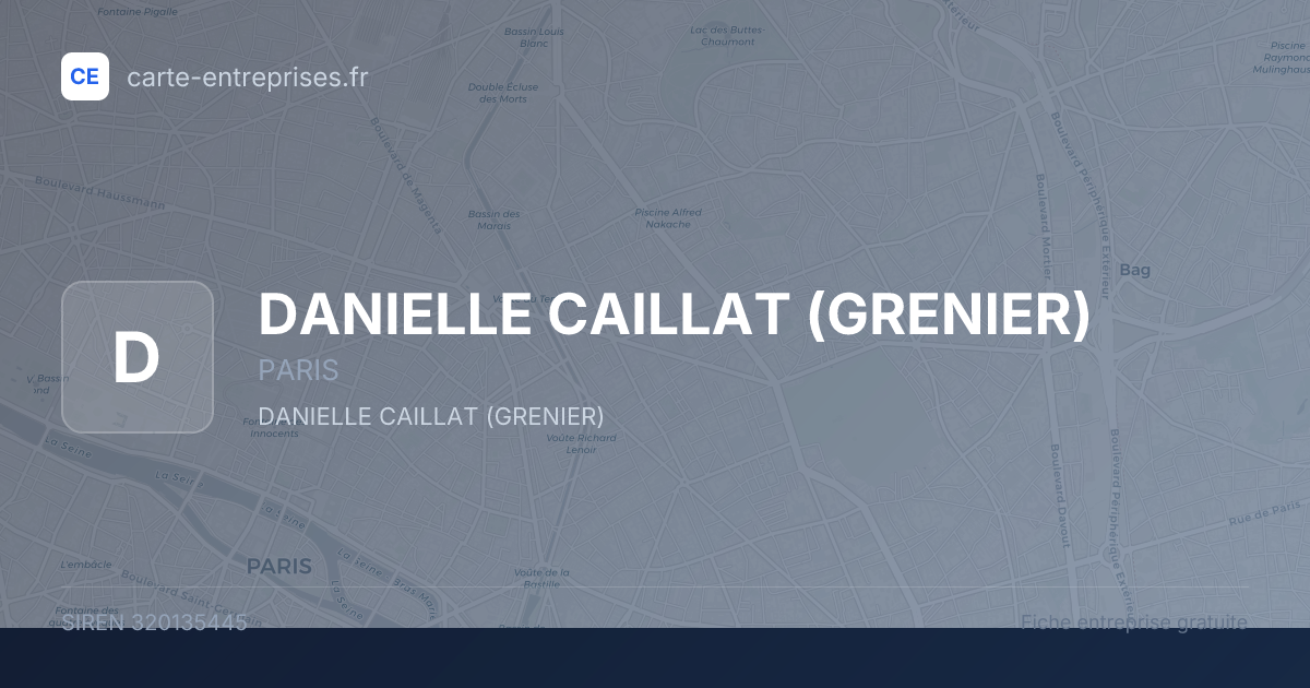 DANIELLE CAILLAT (GRENIER) — 320135445 — fiche entreprise