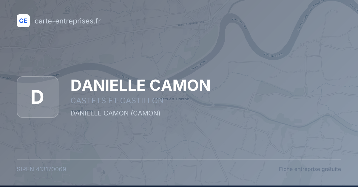 DANIELLE CAMON — 413170069 — fiche entreprise