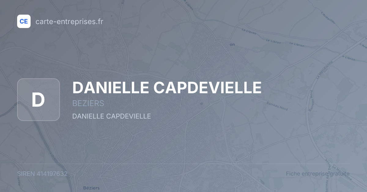DANIELLE CAPDEVIELLE — 414197632 — fiche entreprise