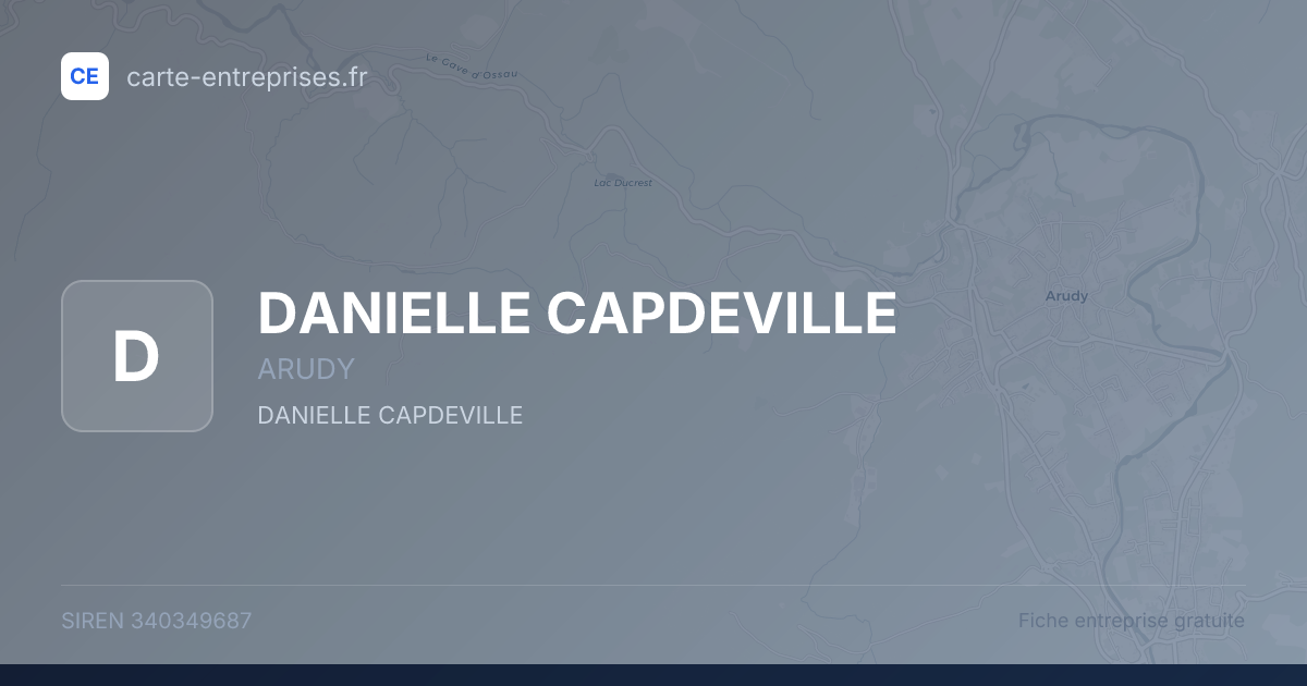 DANIELLE CAPDEVILLE — 340349687 — fiche entreprise