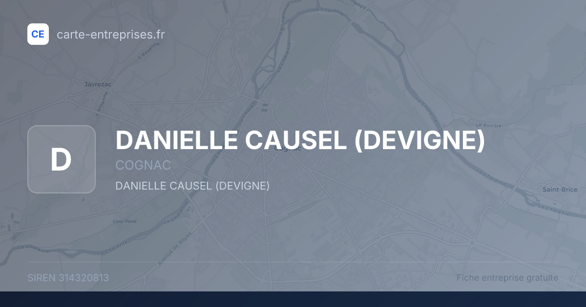 DANIELLE CAUSEL (DEVIGNE) — 314320813 — fiche entreprise
