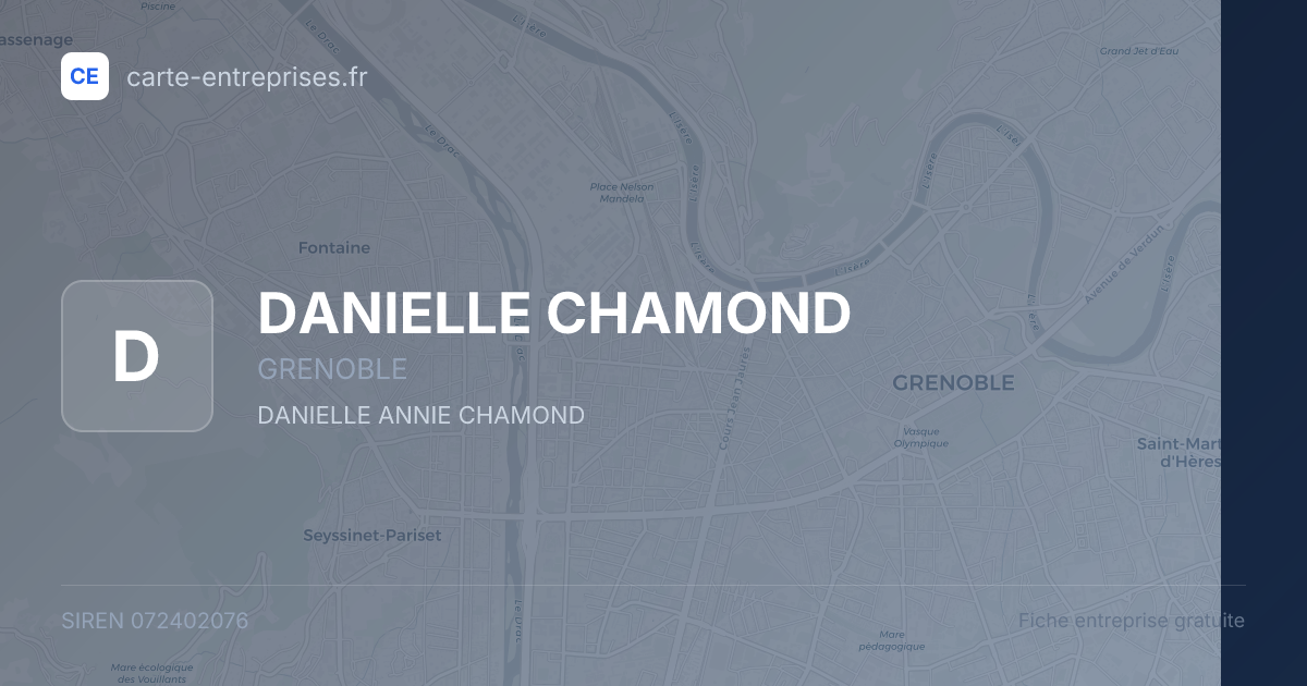 DANIELLE CHAMOND — 072402076 — fiche entreprise