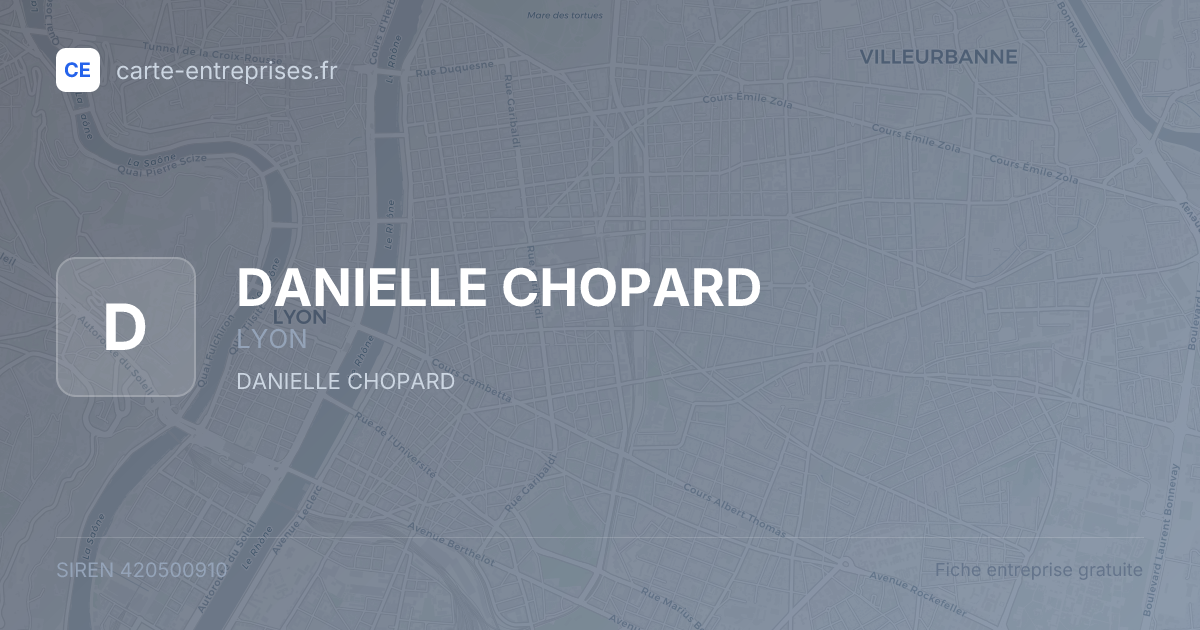 DANIELLE CHOPARD — 420500910 — fiche entreprise