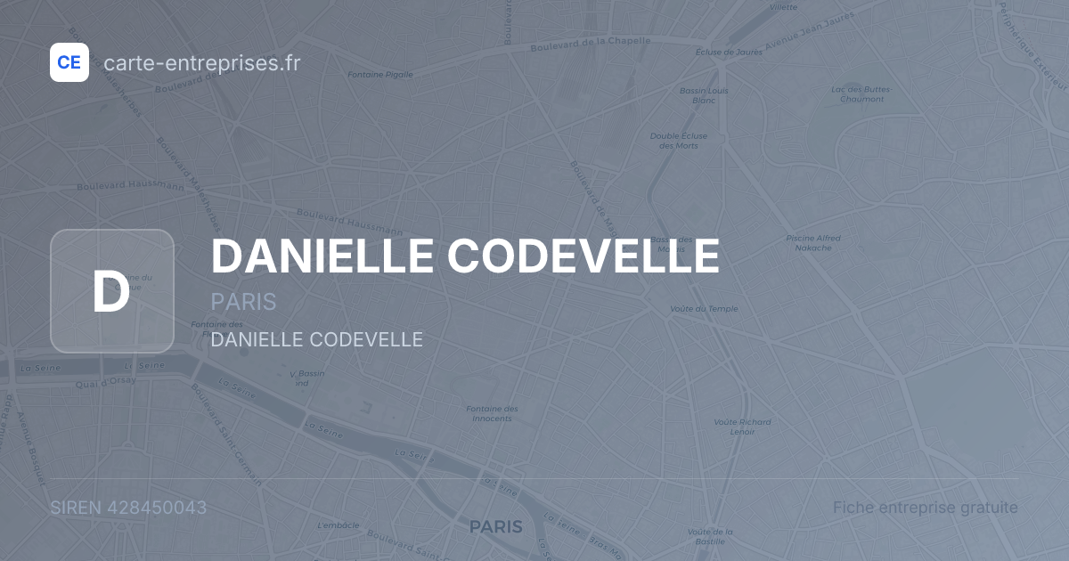 DANIELLE CODEVELLE — 428450043 — fiche entreprise