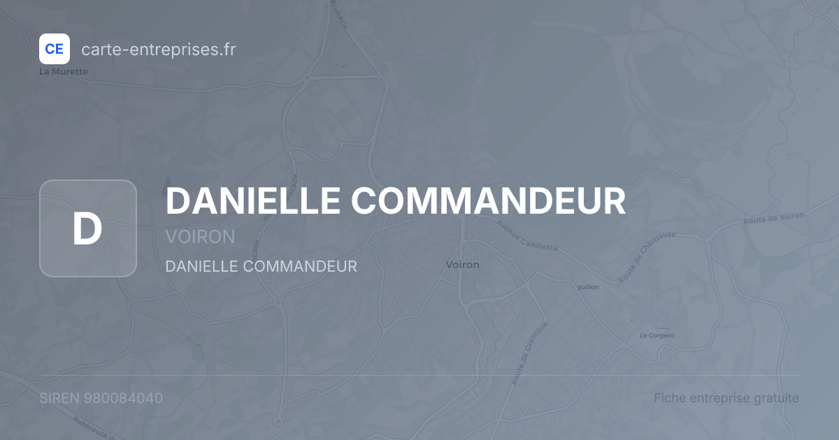 DANIELLE COMMANDEUR — 980084040 — fiche entreprise