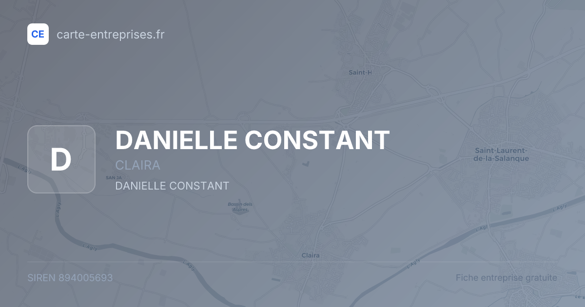 DANIELLE CONSTANT — 894005693 — fiche entreprise