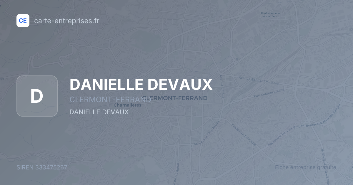 DANIELLE DEVAUX — 333475267 — fiche entreprise