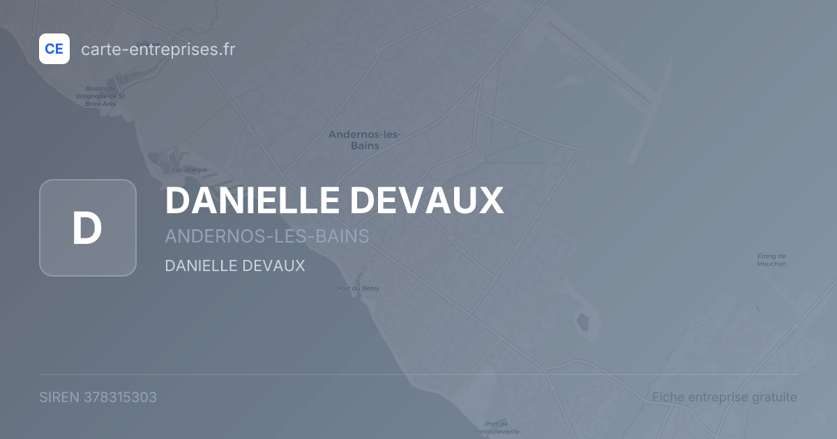 DANIELLE DEVAUX — 378315303 — fiche entreprise