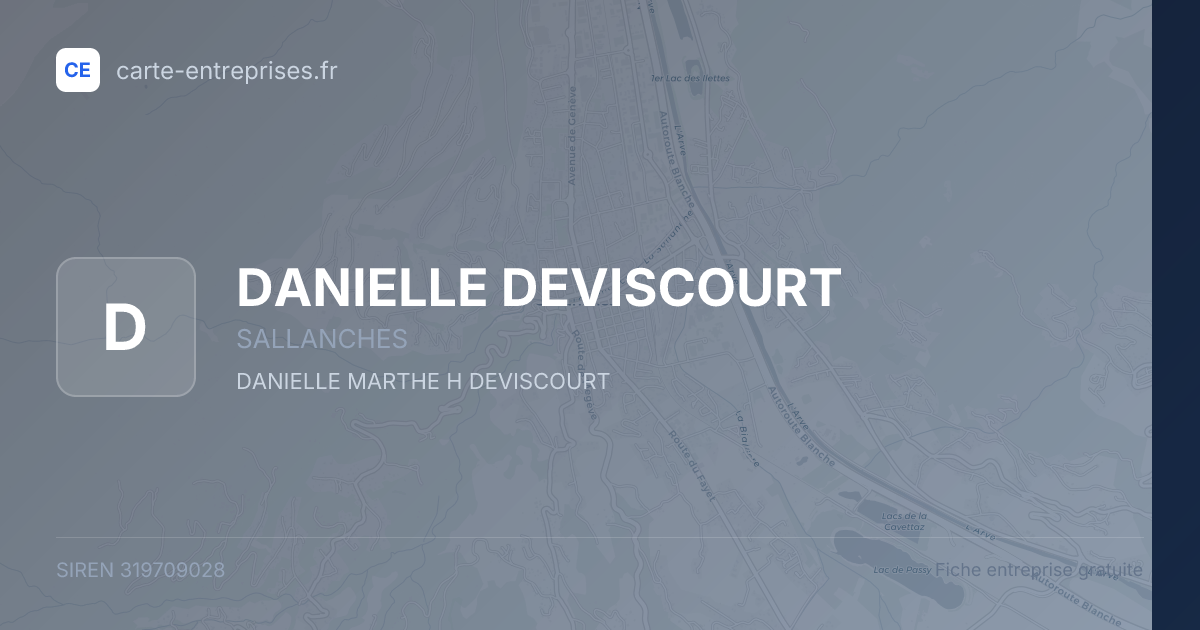 DANIELLE DEVISCOURT — 319709028 — fiche entreprise
