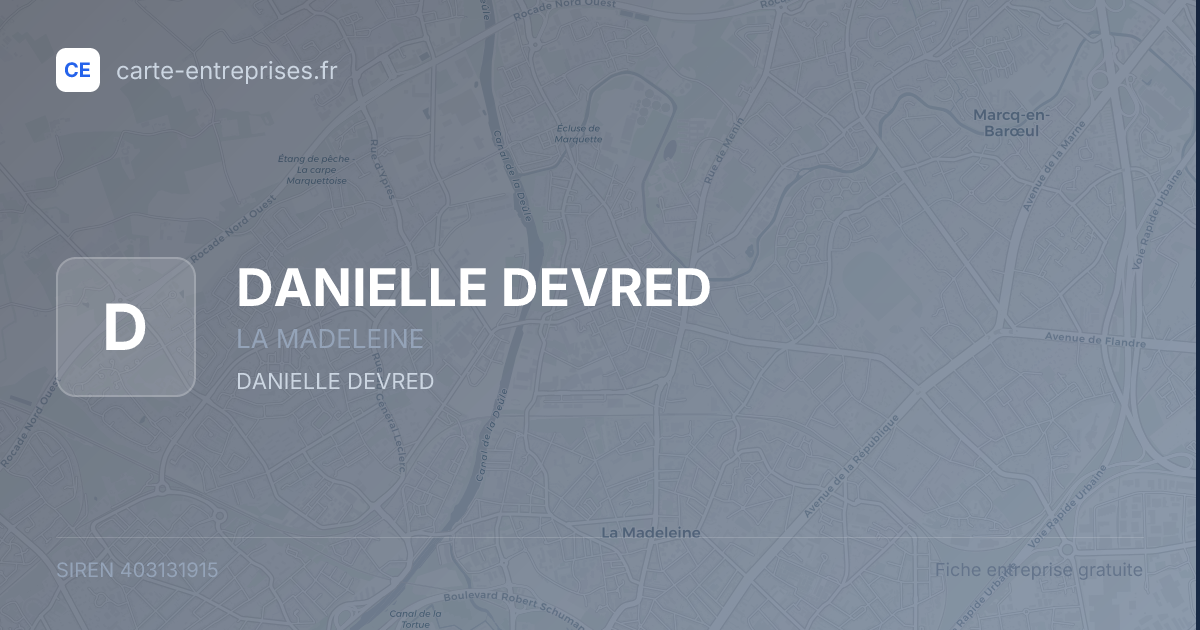 DANIELLE DEVRED — 403131915 — fiche entreprise