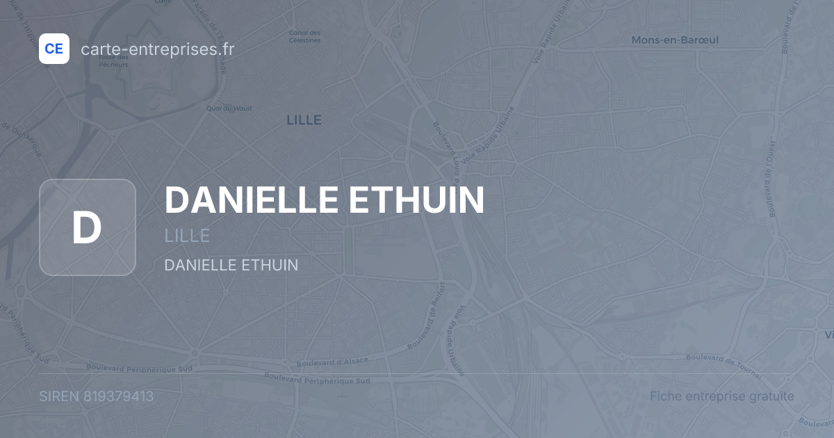 DANIELLE ETHUIN — 819379413 — fiche entreprise