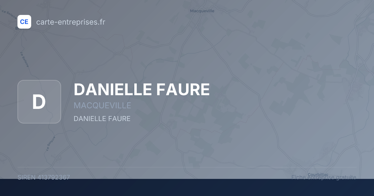DANIELLE FAURE — 413792367 — fiche entreprise