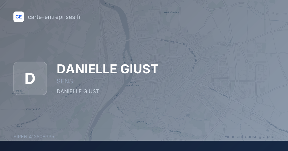 DANIELLE GIUST — 412508335 — fiche entreprise