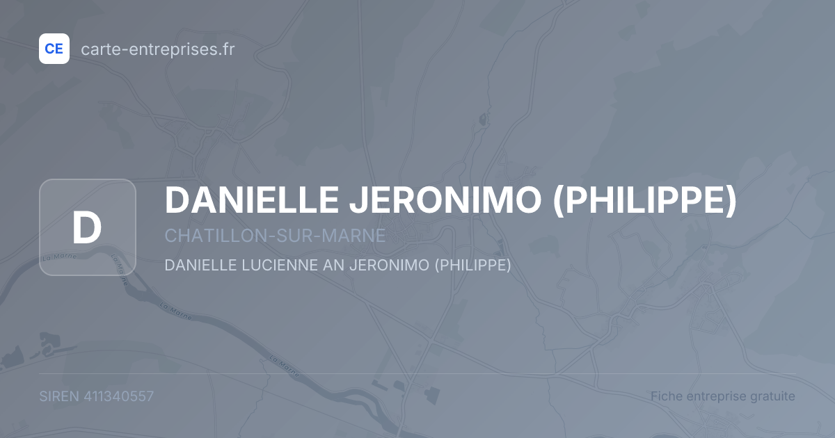 DANIELLE JERONIMO (PHILIPPE) — 411340557 — fiche entreprise