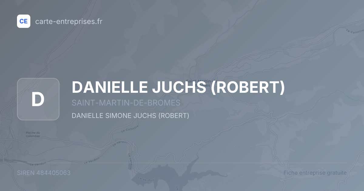 DANIELLE JUCHS (ROBERT) — 484405063 — fiche entreprise