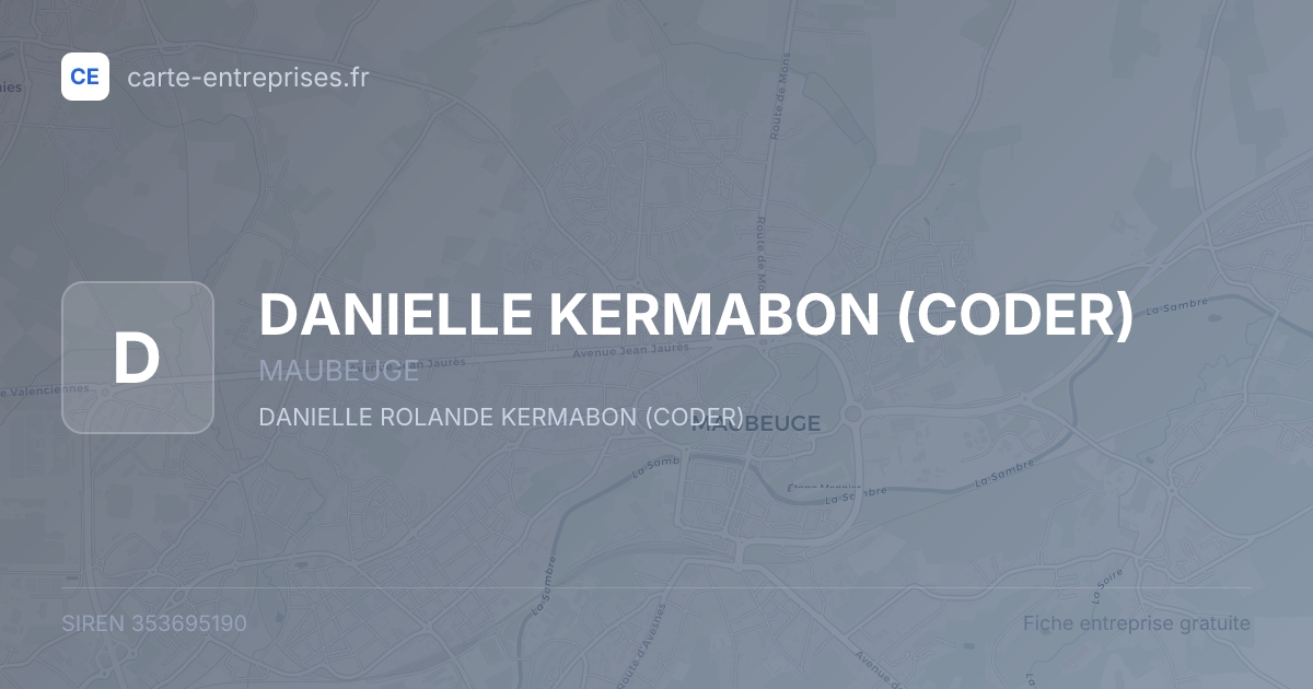 DANIELLE KERMABON (CODER) — 353695190 — fiche entreprise