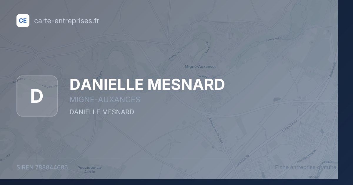 DANIELLE MESNARD — 788844686 — fiche entreprise