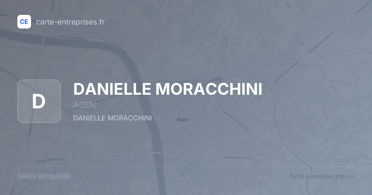 DANIELLE MORACCHINI — 380188656 — fiche entreprise