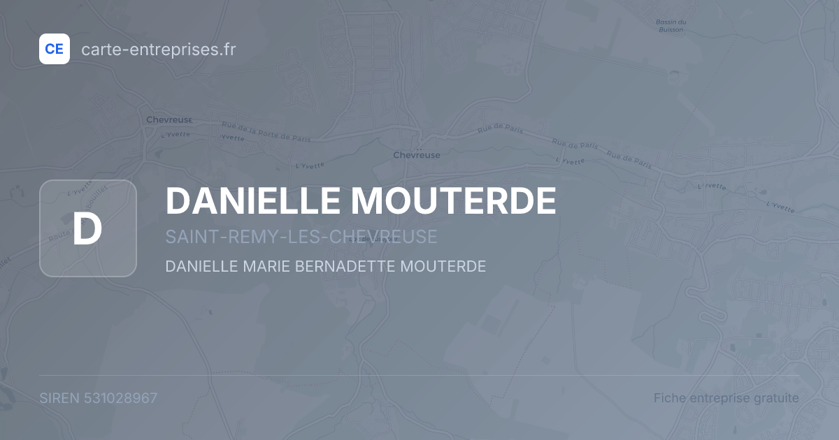 DANIELLE MOUTERDE — 531028967 — fiche entreprise