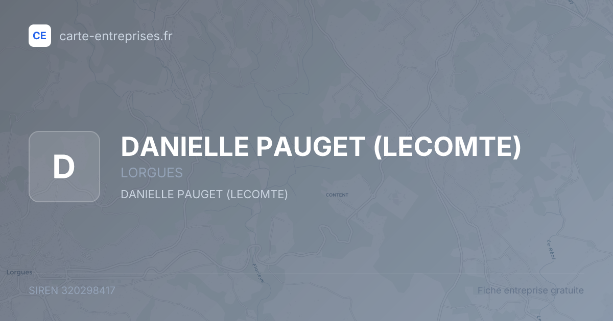 DANIELLE PAUGET (LECOMTE) — 320298417 — fiche entreprise