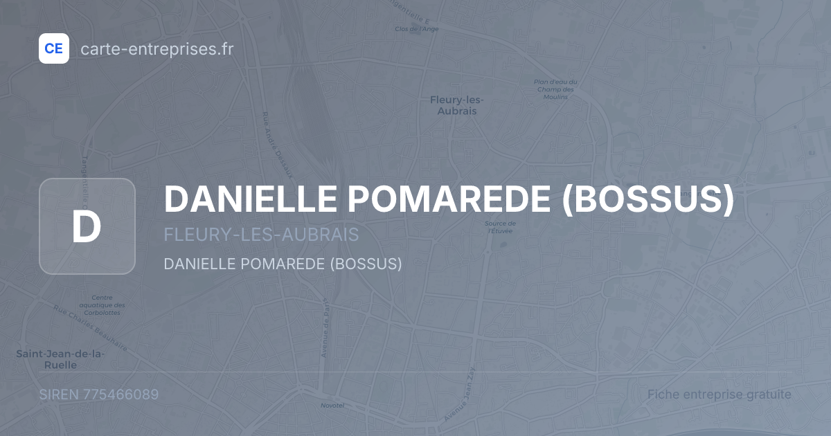 DANIELLE POMAREDE (BOSSUS) — 775466089 — fiche entreprise
