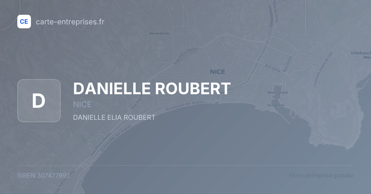 DANIELLE ROUBERT — 307477992 — fiche entreprise