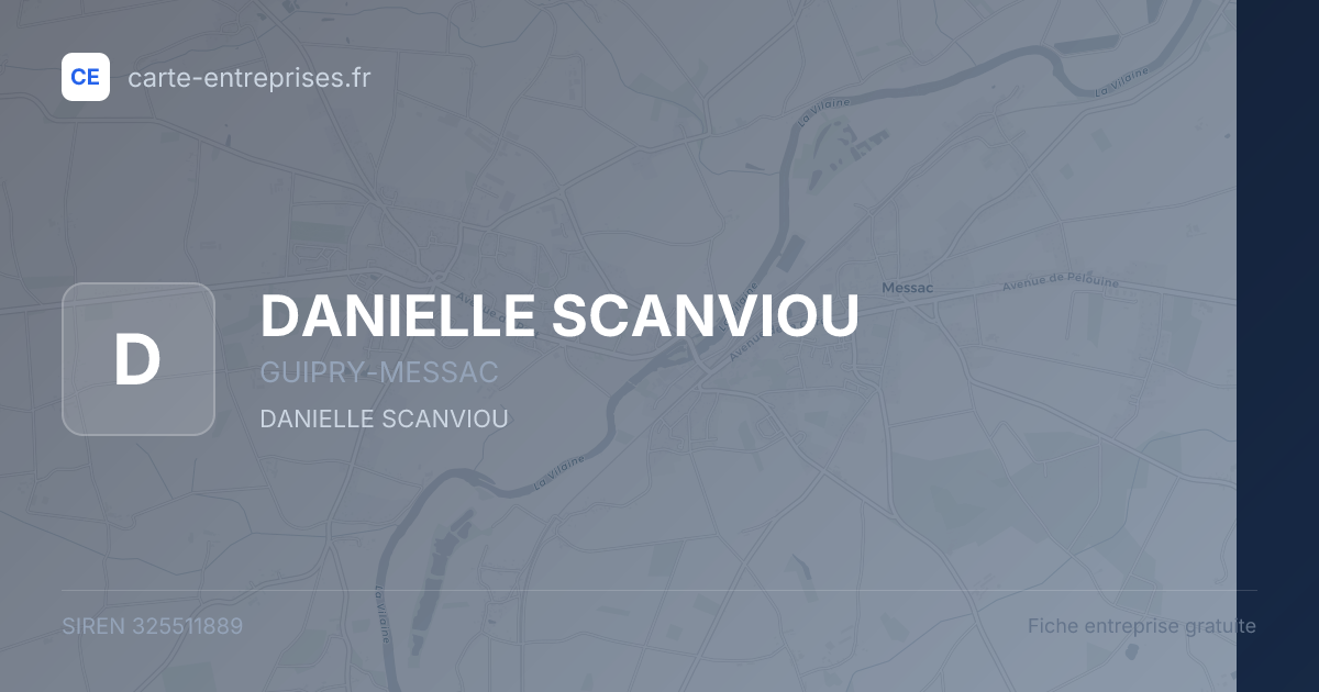 DANIELLE SCANVIOU — 325511889 — fiche entreprise