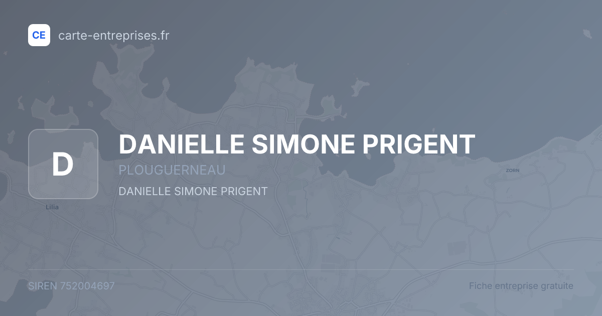 DANIELLE SIMONE PRIGENT — 752004697 — fiche entreprise