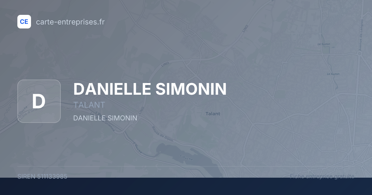 DANIELLE SIMONIN — 511133985 — fiche entreprise