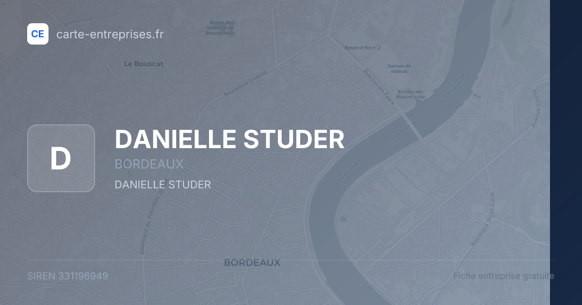 DANIELLE STUDER — 331196949 — fiche entreprise