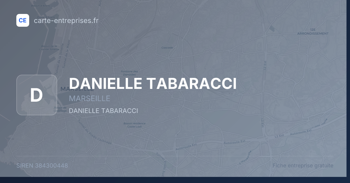 DANIELLE TABARACCI — 384300448 — fiche entreprise