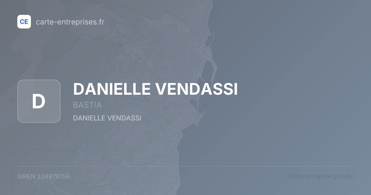 DANIELLE VENDASSI — 334876158 — fiche entreprise