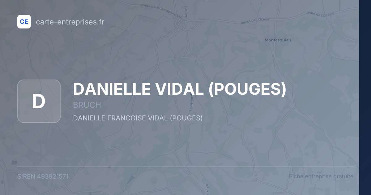 DANIELLE VIDAL (POUGES) — 493921571 — fiche entreprise