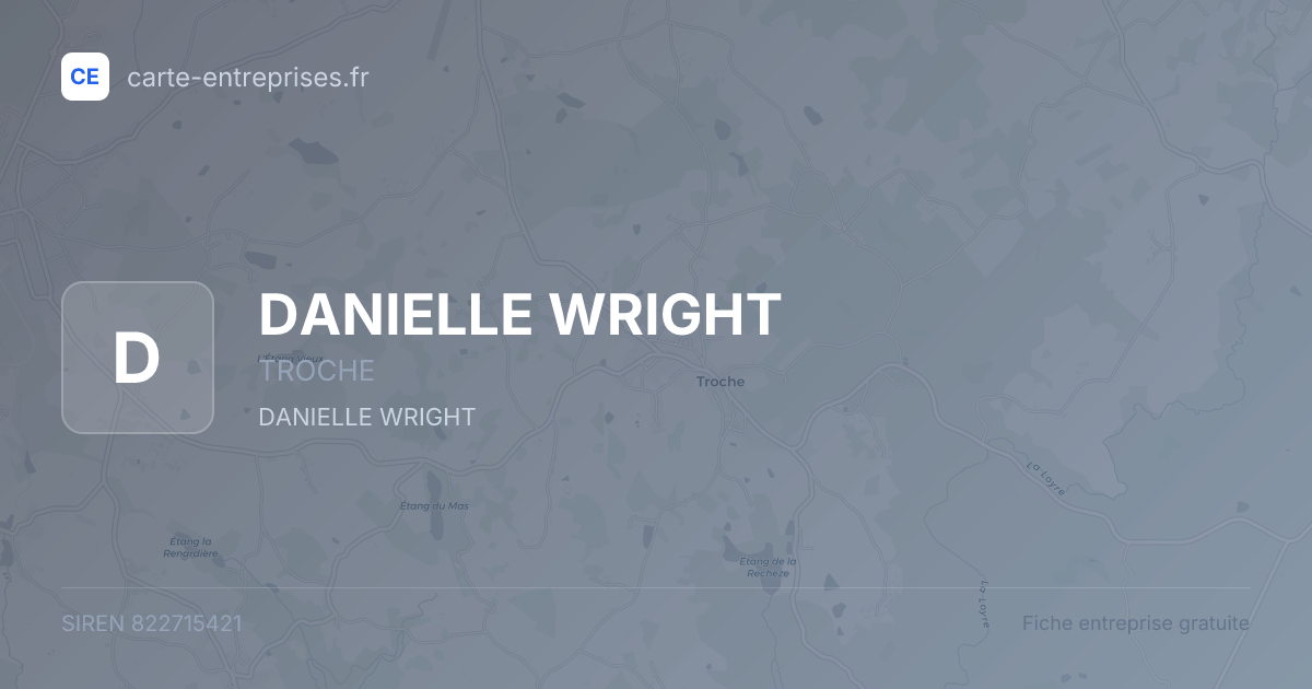 DANIELLE WRIGHT — 822715421 — fiche entreprise