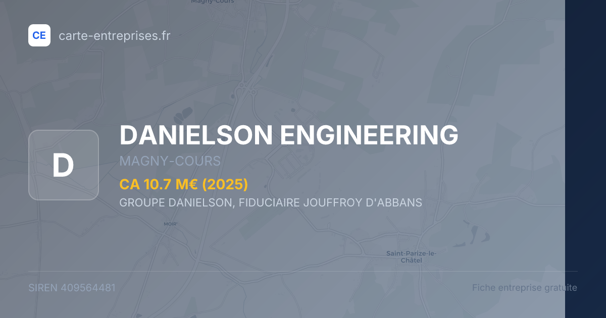 DANIELSON ENGINEERING — 409564481 — fiche entreprise