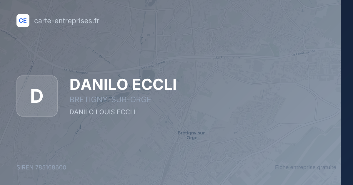 DANILO ECCLI — 785168600 — fiche entreprise